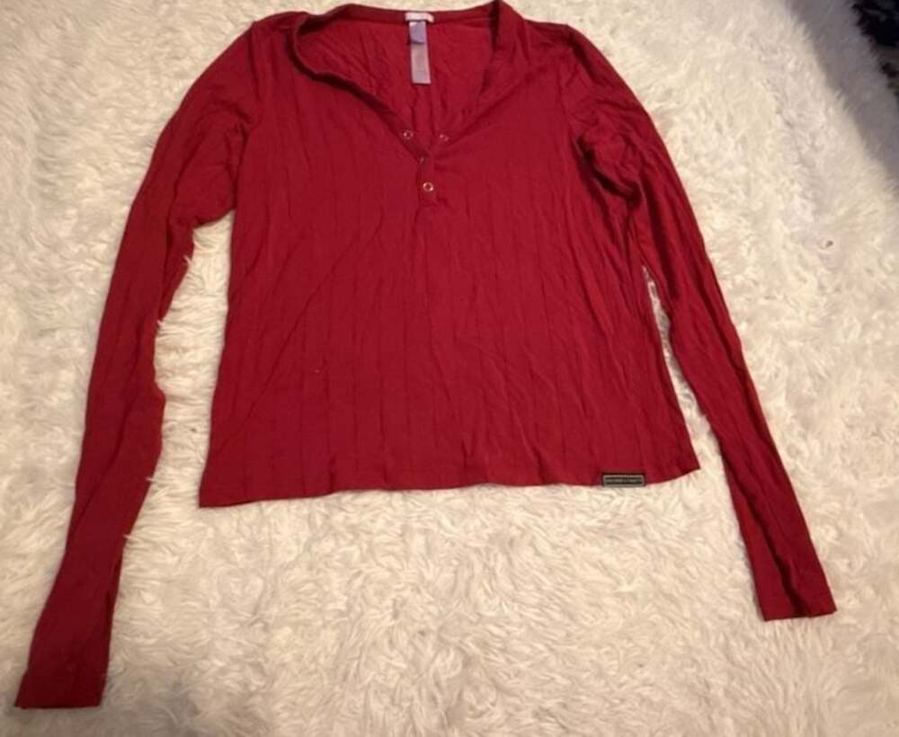 Savage X Fenty Modal Ribbed Long Sleeve Henley Top